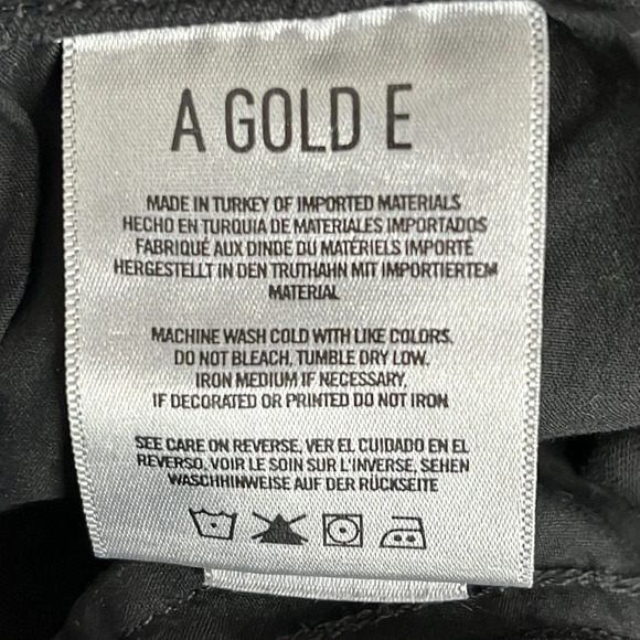 Agolde Sophie Feel Good Skinny Distressed Raw Hem Jeans in Black - Size 26 - Picture 6 of 7